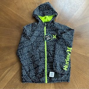 NWT Boys Hurley Windbreaker Rain Jacket 10-12 M